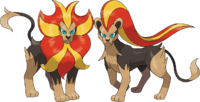 0668Pyroar Male and Female.png