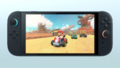 The Nintendo Switch 2 in handheld mode playing Mario Kart World